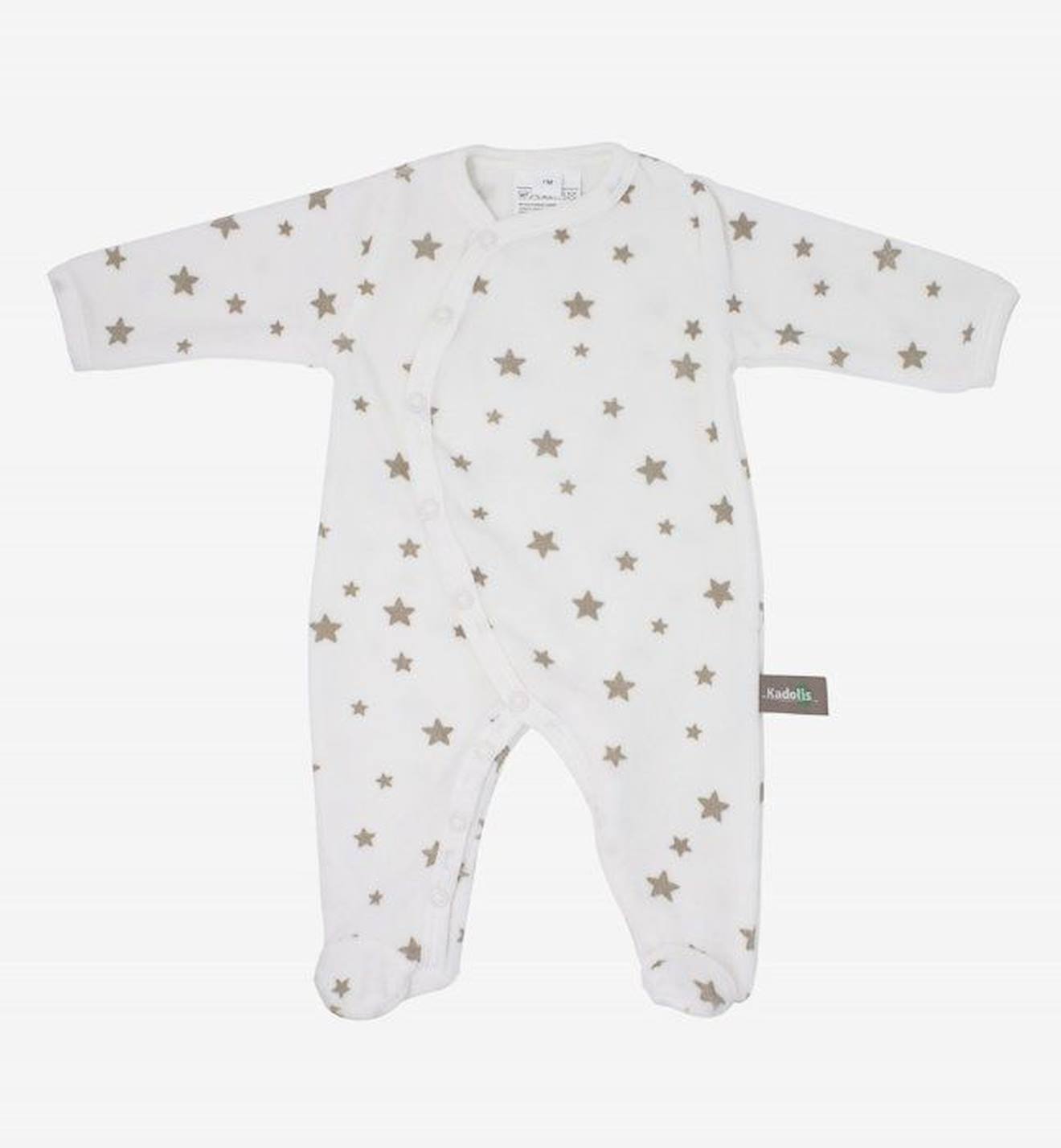 Pyjama Bébé En Coton Bio Imprimé Étoiles Beige