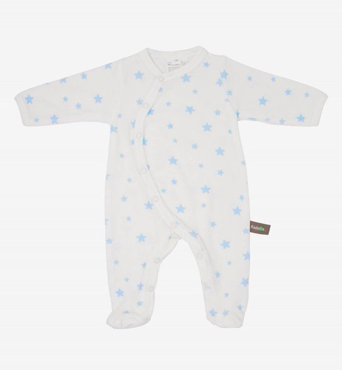 Pyjama Bébé En Coton Bio Imprimé Étoiles Bleu