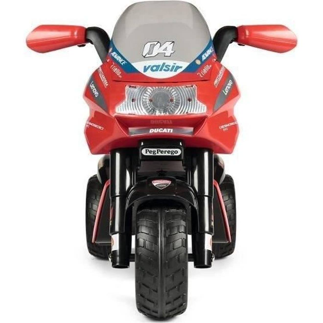 Moto 3 Roues Peg Perego Mini Ducati Evo - Accélérateur Et Frein À La Pédale - Poids Transportable 15