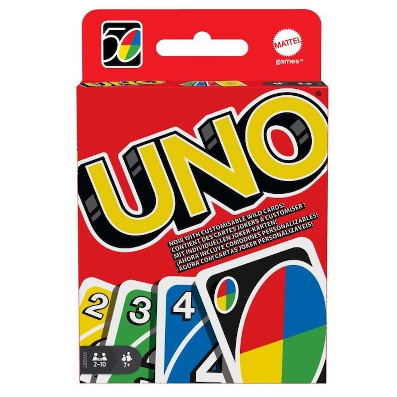 Jeu De Cartes Uno - Mattel Games - Pour Toute La Famille - 2 Joueurs Ou Plus - Dès 7 Ans Rouge