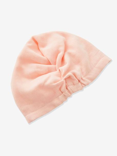 Chapeau façon foulard noué uni bébé fille rose+rose poudré 6 - vertbaudet enfant 
