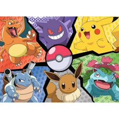 Jouet-Jeux éducatifs-Puzzles-Puzzle 100 pièces - NATHAN - Pokémon Pikachu Evoli - Blanc - Mixte - 6 ans