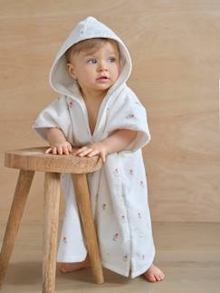 Vêtements bébé et enfants à personnaliser-Poncho de bain bébé GIVERNY personnalisable, avec coton recyclé