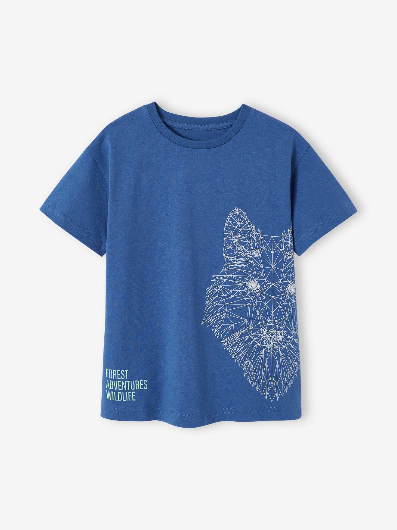 Tee-shirt motif loup garçon encre