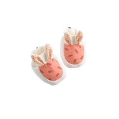 -Chaussons bébé - SAUTHON - Esmée - Velours - Rose - Design oreilles de lapin