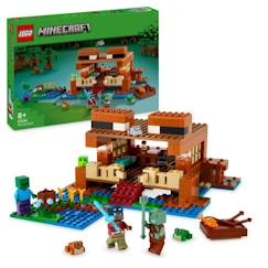 LEGO® 21256 Minecraft La Maison de la Grenouille, Jouet avec Figurines d'Animaux, Personnages : Zombie et Explorateur  - vertbaudet enfant