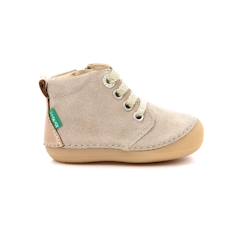 Chaussures-Chaussures fille 23-38-Boots, bottines-KICKERS Bottillons Sonizip beige