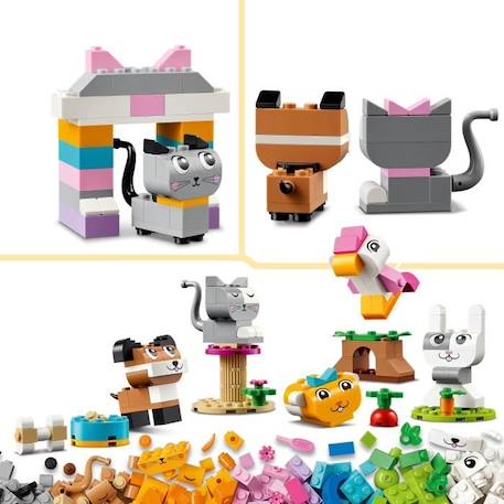 LEGO® 11034 Classic Les Animaux de Compagnie Créatifs, Jouet avec Animaux, Modèle Chien, Chat, Lapin, Hamster et Oiseau JAUNE 3 - vertbaudet enfant 