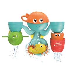 Jouet bain bébé - Clementoni - Mon centre d'activités aquatiques - Pieuvre et animaux activés par l'eau  - vertbaudet enfant
