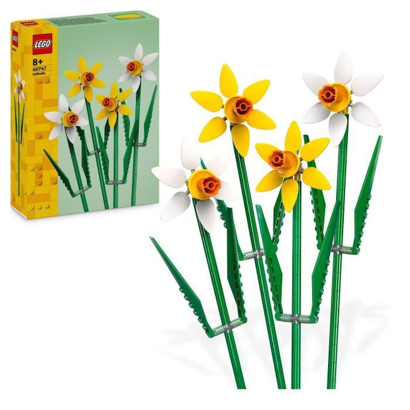 Lego® 40747 Creator Les Jonquilles, Kit De Construction De Fleurs Artificielles, Cadeau Pour Adolesc