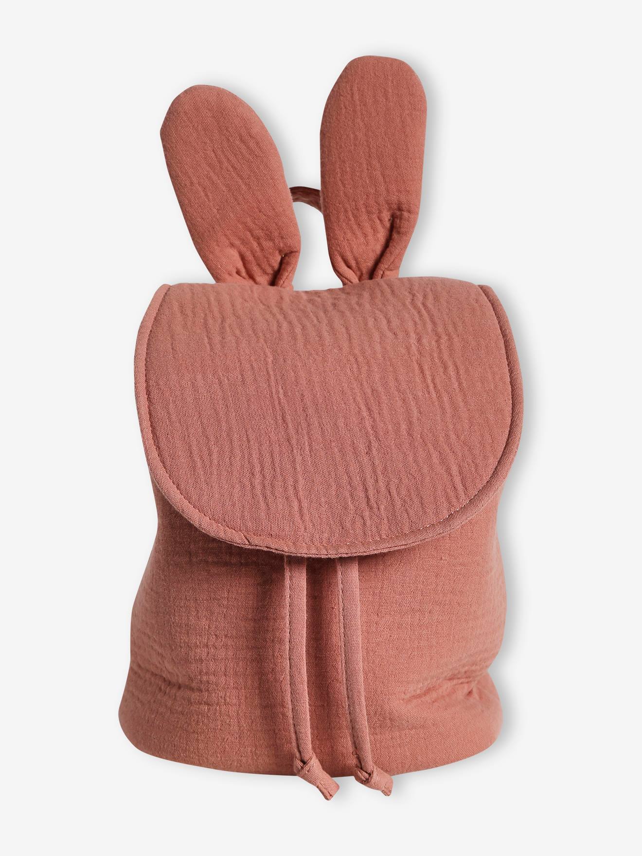 Sac à dos personnalisable en gaze de coton vieux rose