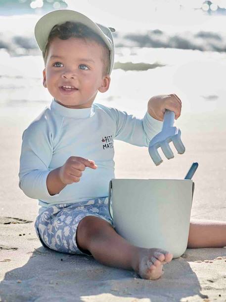 T-shirt de bain anti-UV garçon petit matelot bleu ciel 2 - vertbaudet enfant 