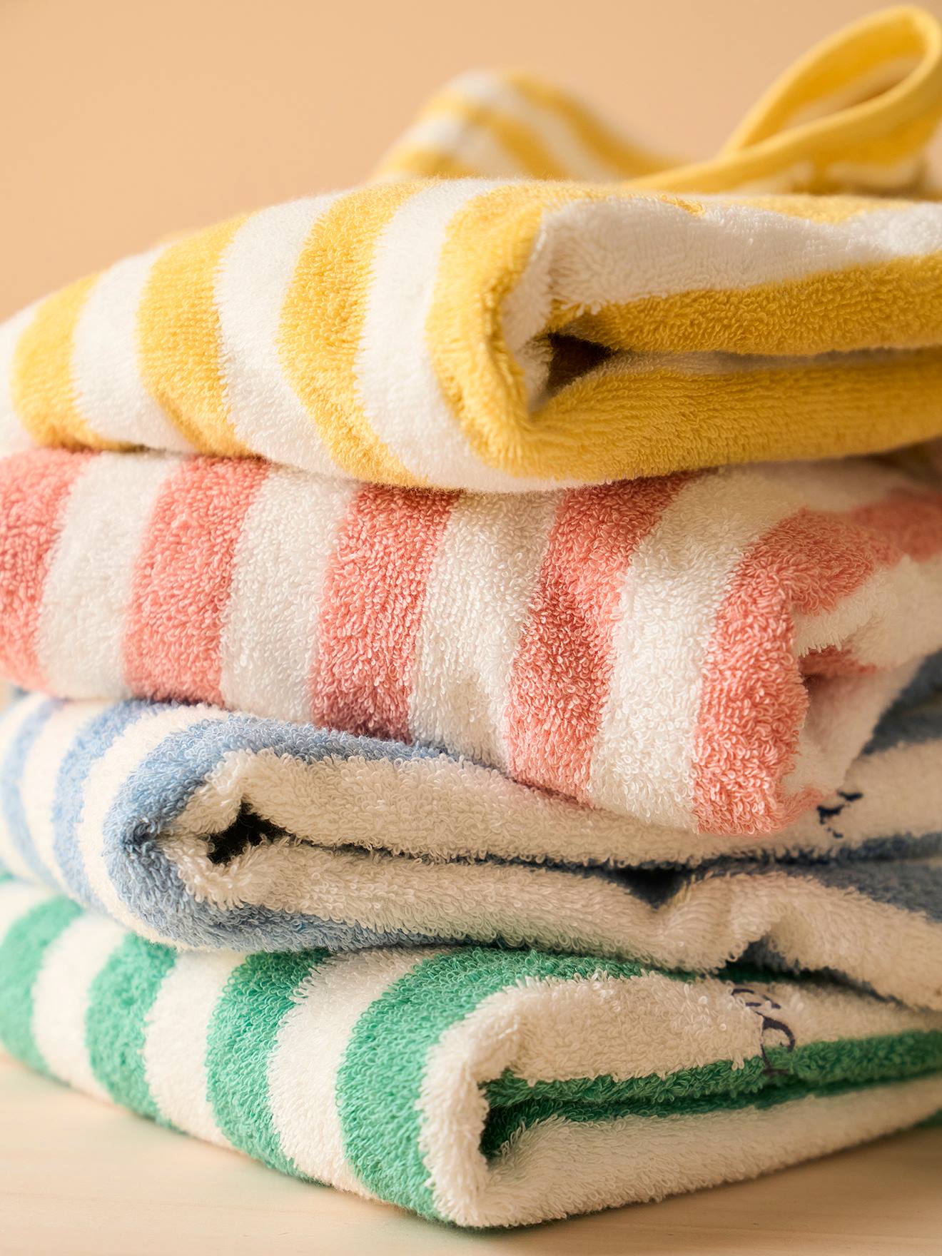 Poncho de bain bébé à rayures personnalisable bleu (Vertbaudet) - Image 2