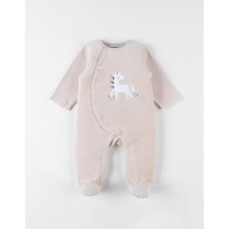 Bébé-Pyjama 1 pièce licorne en velours