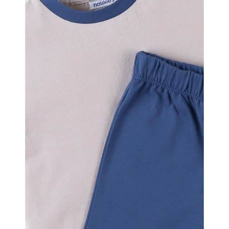 Pyjama 2 pièces rhinocéros en jersey beige/bleu foncé BEIGE 3 - vertbaudet enfant 