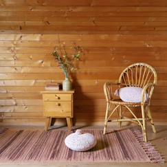 Linge de maison et décoration-Décoration-Tapis-Tapis Coton Loomy par Nattiot - Rose - 100 x 150 cm