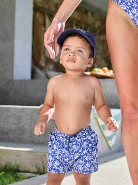 Maillot De Bain 2 Pièces Garçon 2025 - Haut Manches Courtes Imprimé + Short, Polyester Doux, Pour Plage, Piscine, Bébé Tout-petit