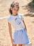 Robe fille Disney® Minnie Blanc/rayé bleu ciel et blanc 2 - vertbaudet enfant 