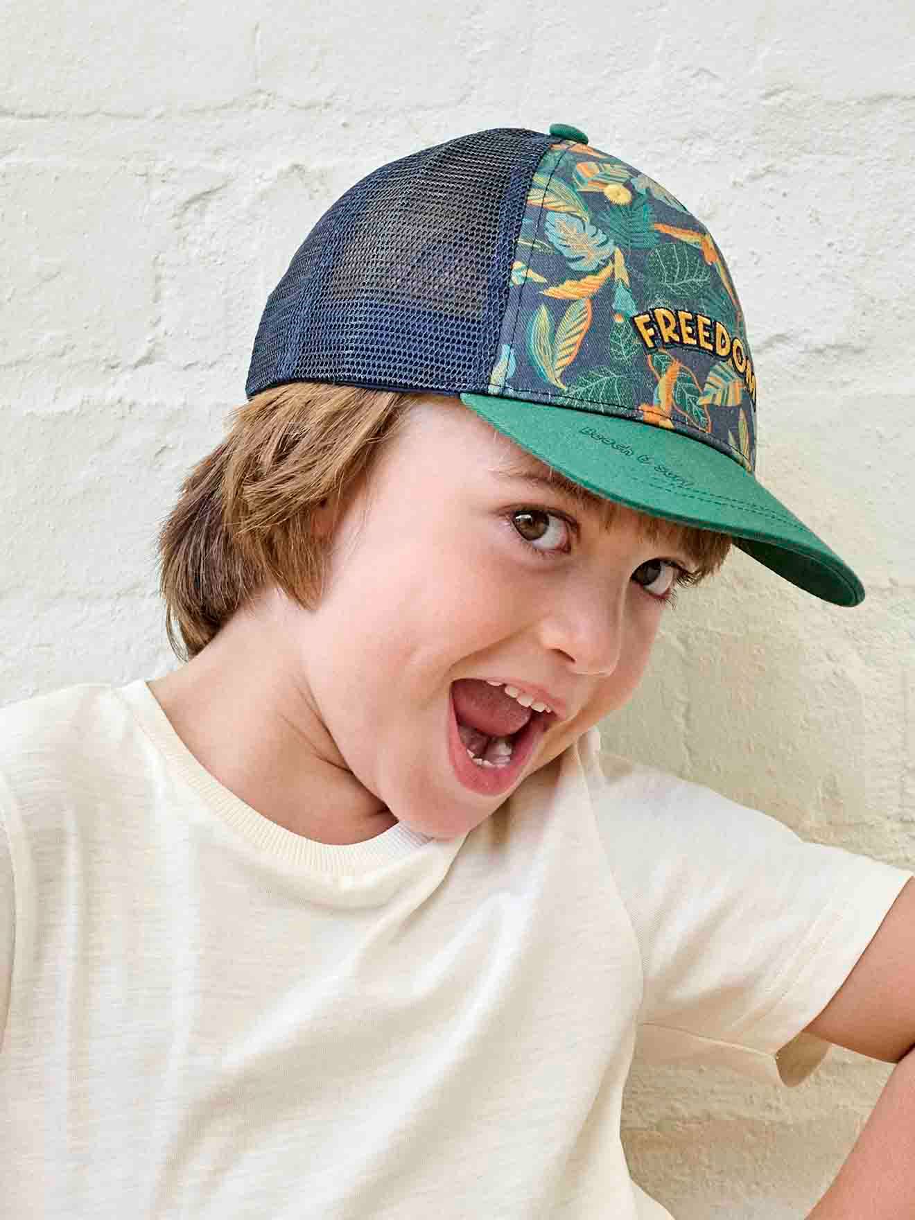 Casquette imprimée jungle garçon vert sapin