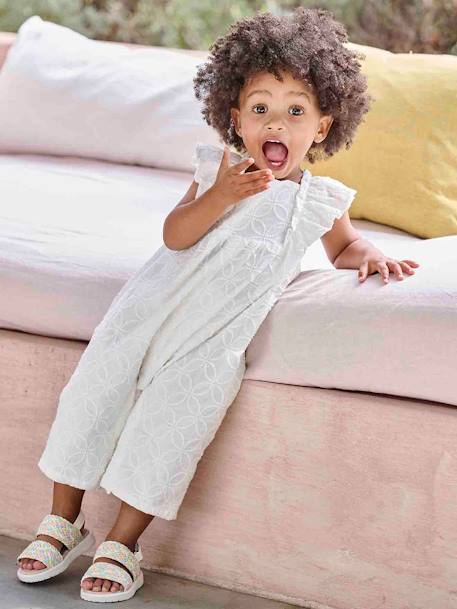 Combinaison bébé brodée cérémonie écru 2 - vertbaudet enfant 