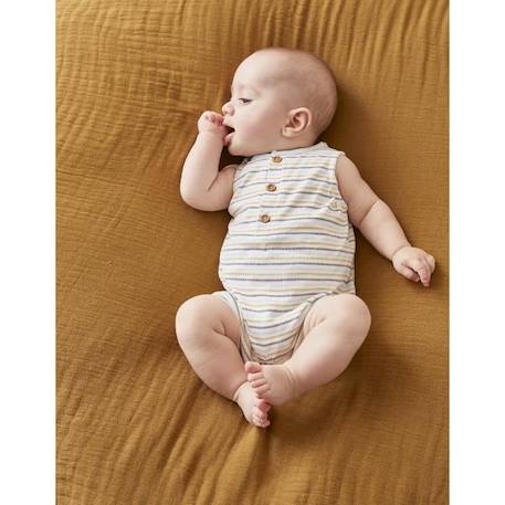 Bébé-Pyjama combishort rayé en coton BIO