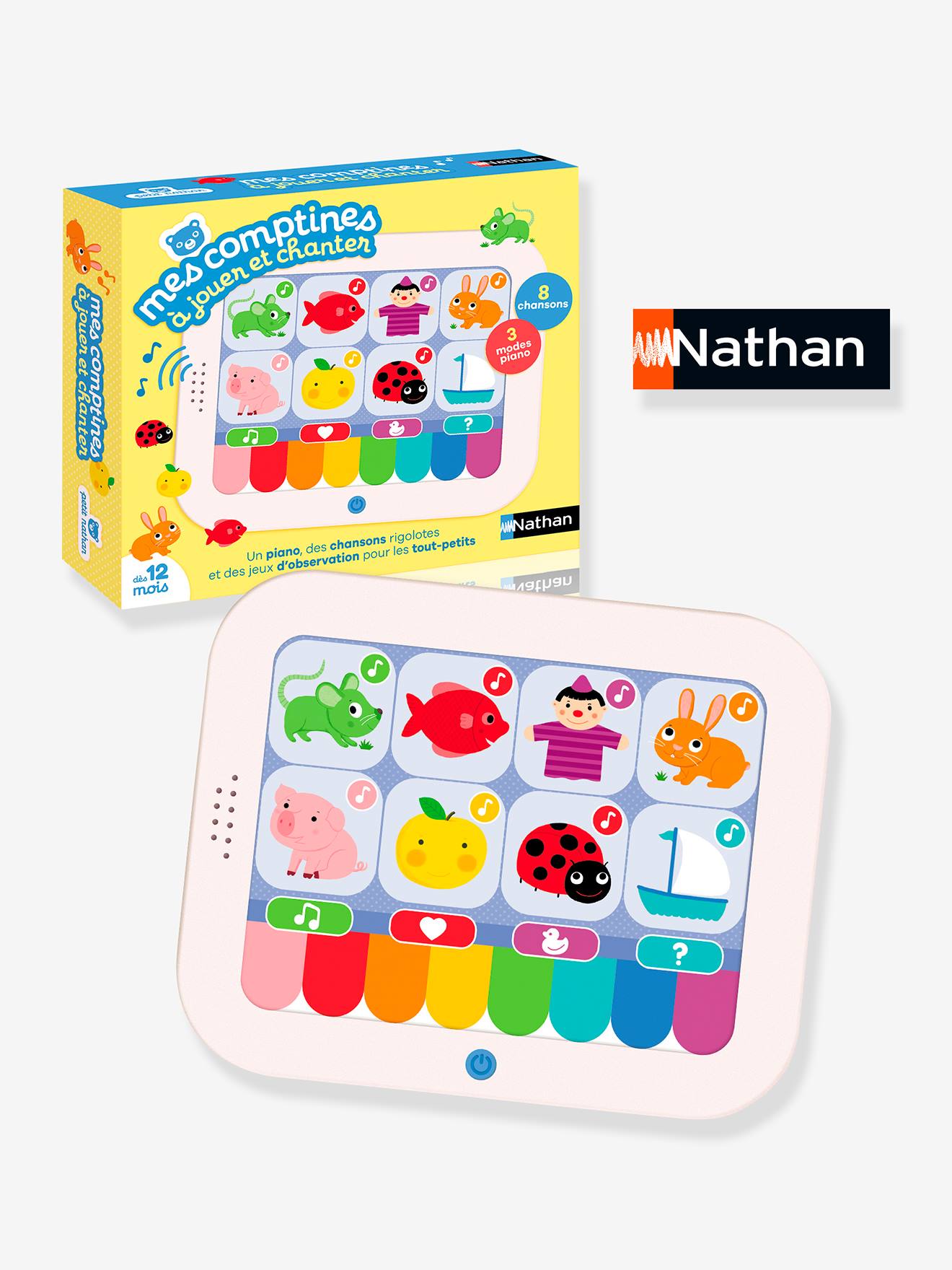 Mes comptines à jouet et à chanter - jaune (Nathan) - Image 1