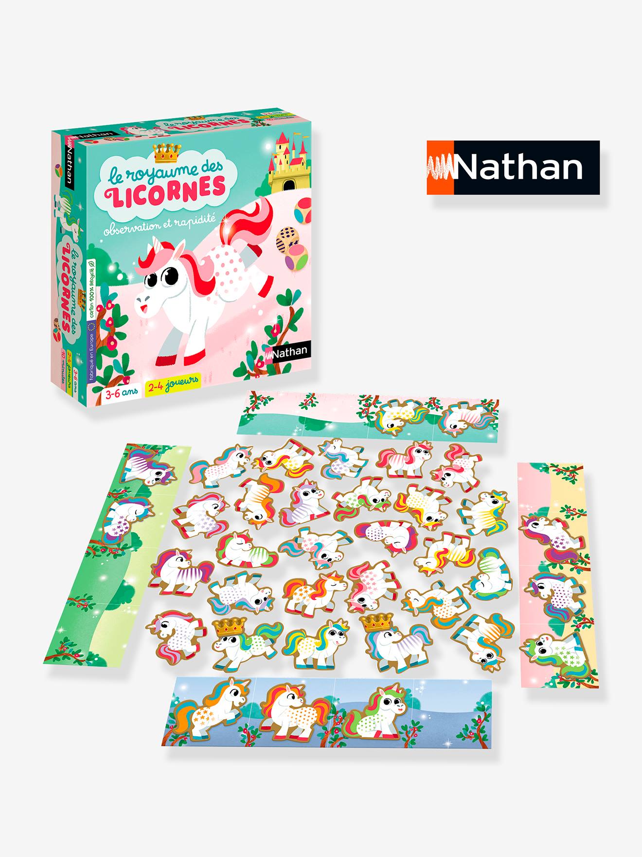 Le royaume des licornes - vert (Nathan) - Couverture