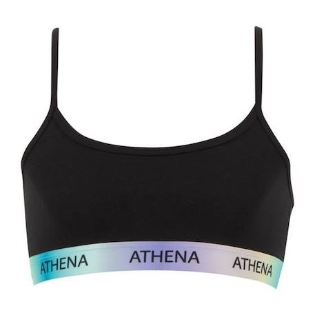 Fille-Sous-vêtement-T-shirt-ATHENA Brassière à fines bretelles Girl Rainbow by   Fille Noir FILLE