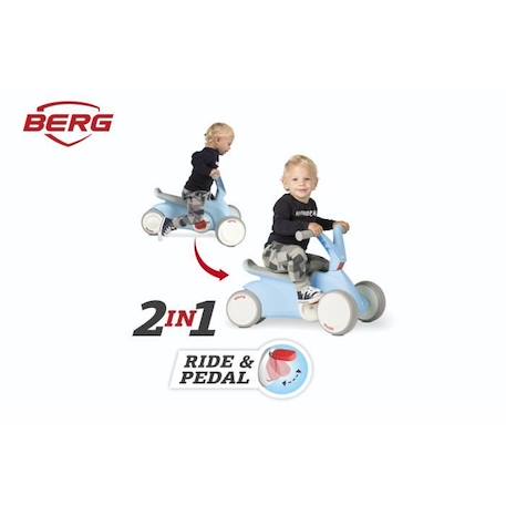 Kart à pédales pour enfant - BERG GO² - Bleu - A partir de 9 mois - Poids max 30 kg BLEU 2 - vertbaudet enfant 