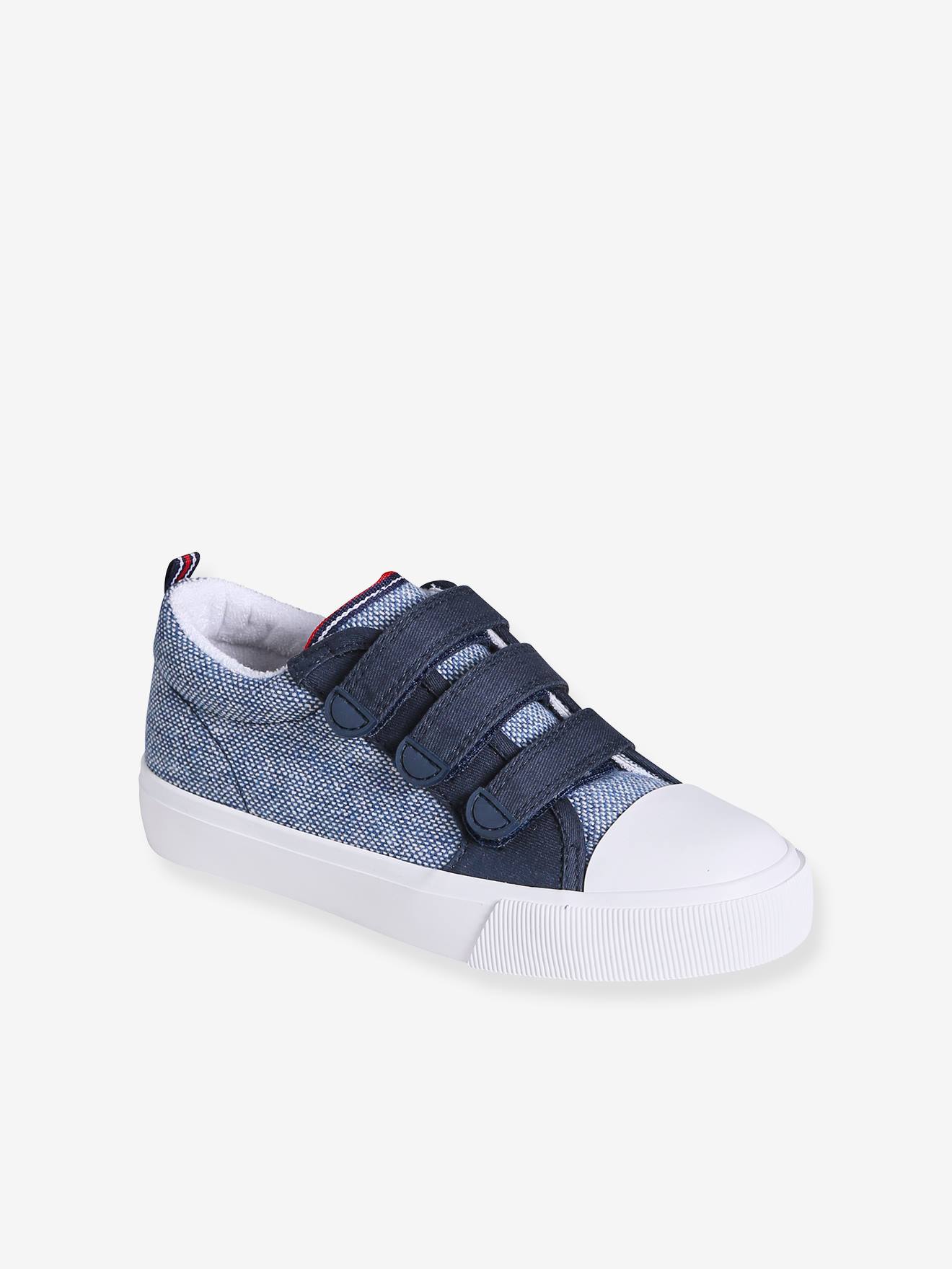 Baskets scratchées toile enfant lot bleu