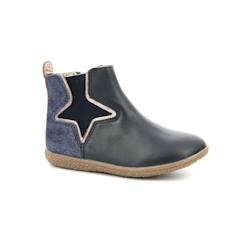 Chaussures-KICKERS Boots Vermillon marine Fille