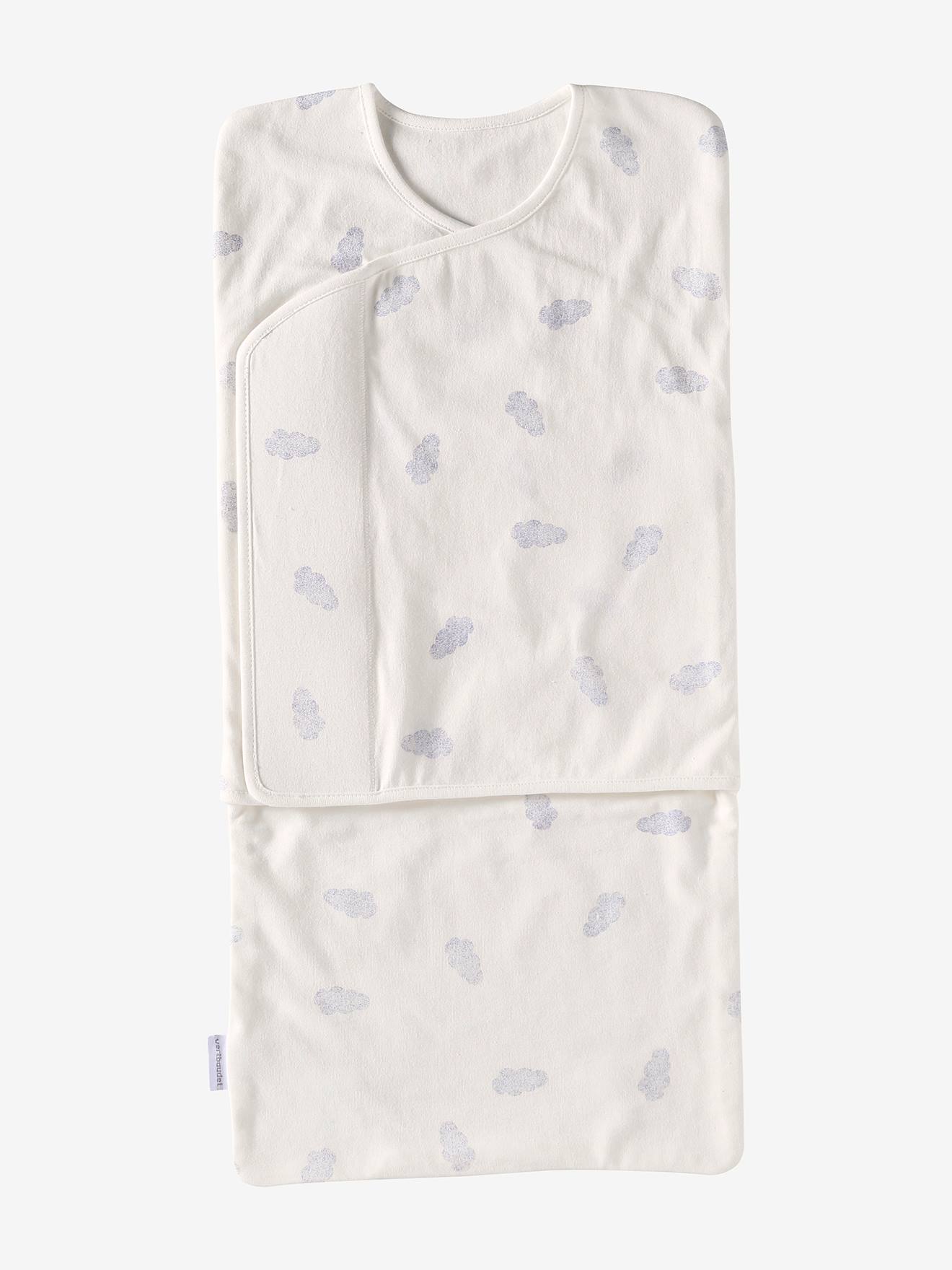 Emmaillotage en jersey T2 blanc imprimé