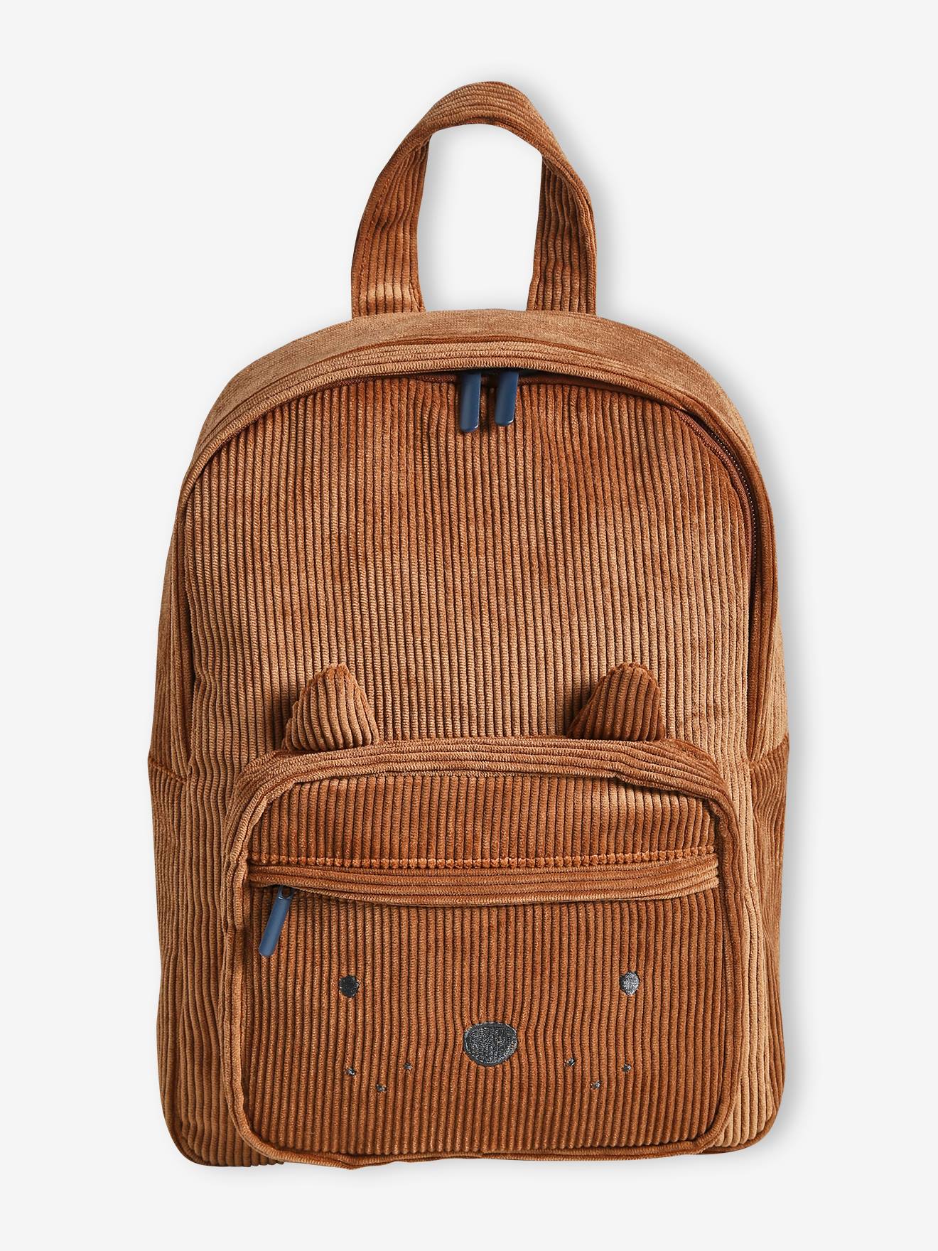 Sac à dos maternelle renard velours rouille
