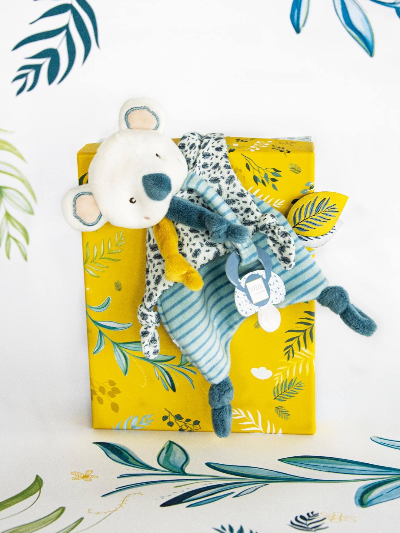 Doudou & Compagnie - Yoca Le Koala Doudou Attache-sucette - Doudou Et Compagnie Bleu