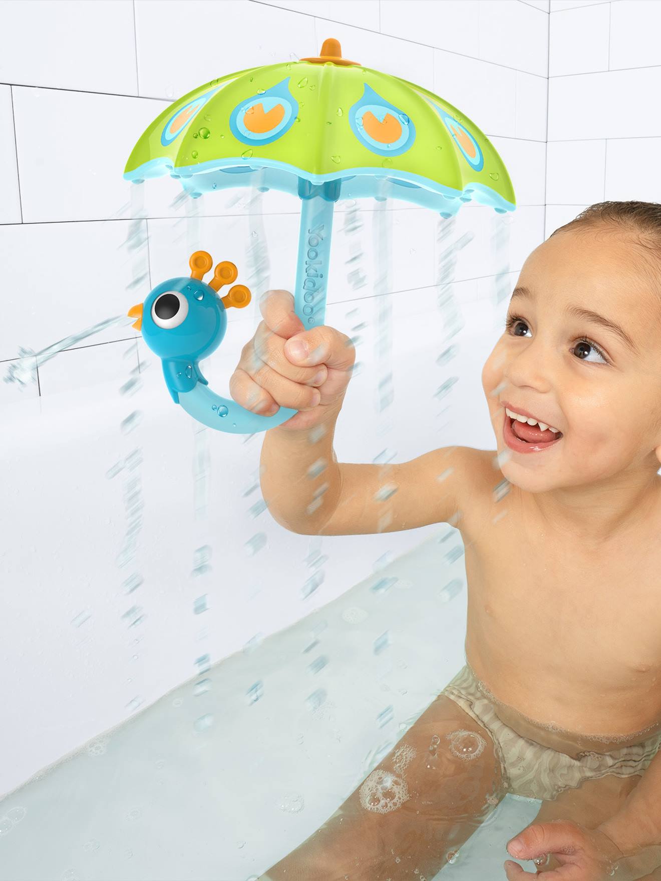 Parapluie paon de bain - YOKIDOO vert