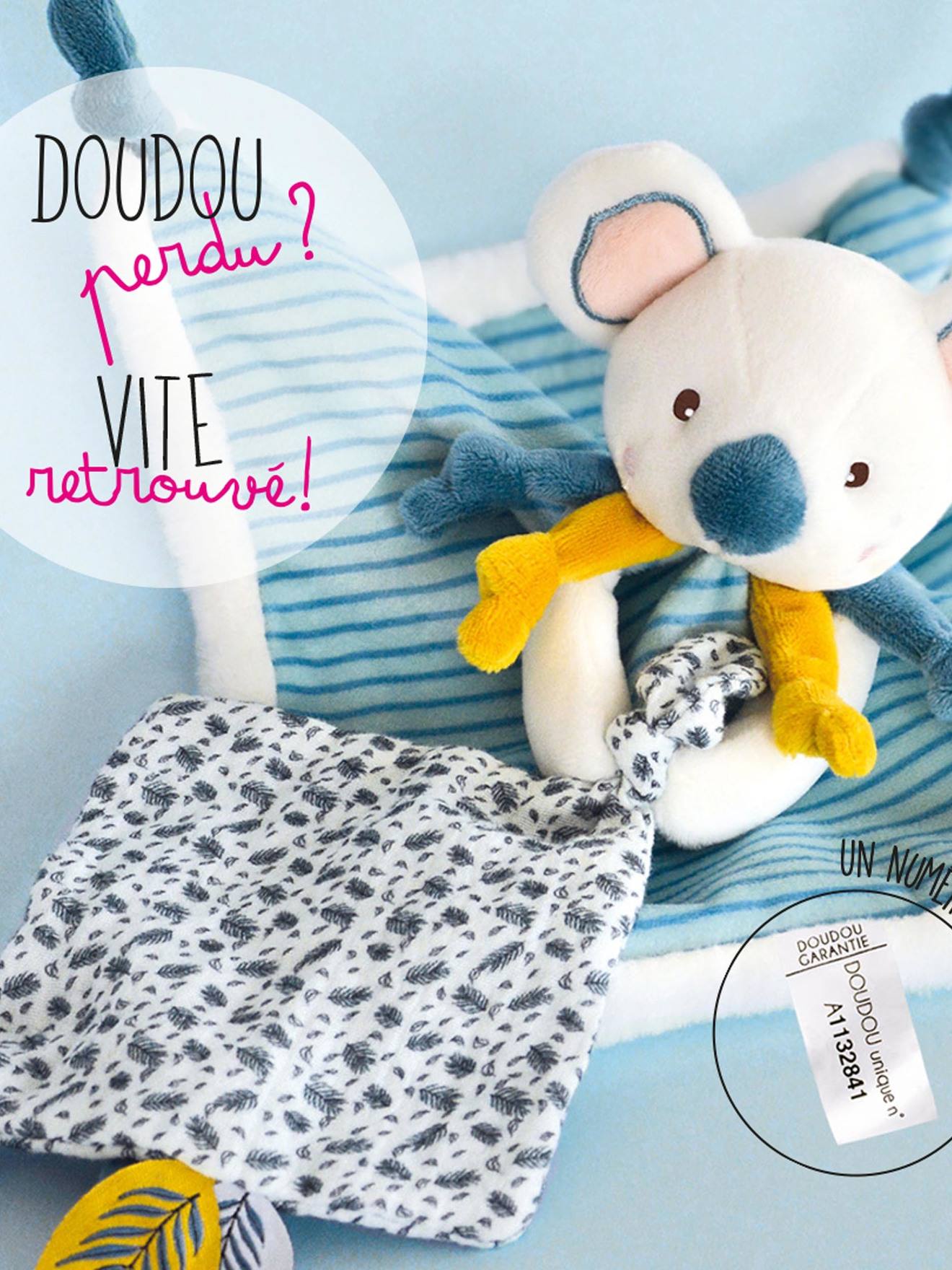 Gipsy Peluche Doudou Bébé - Koala Pantin 24 Cm Ultra Doux - Dès La Naissance - Cadeau Naissance Garçon Fille