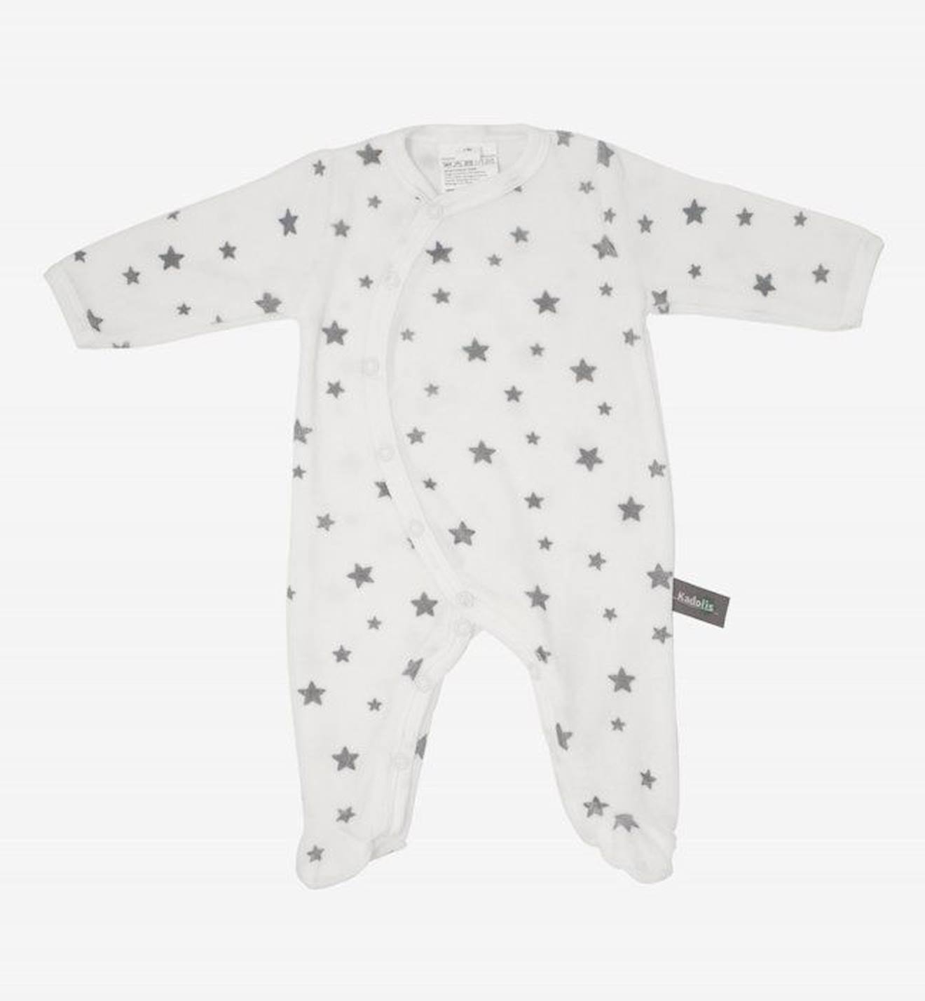 Pyjama Bébé En Coton Bio Imprimé Étoiles Gris
