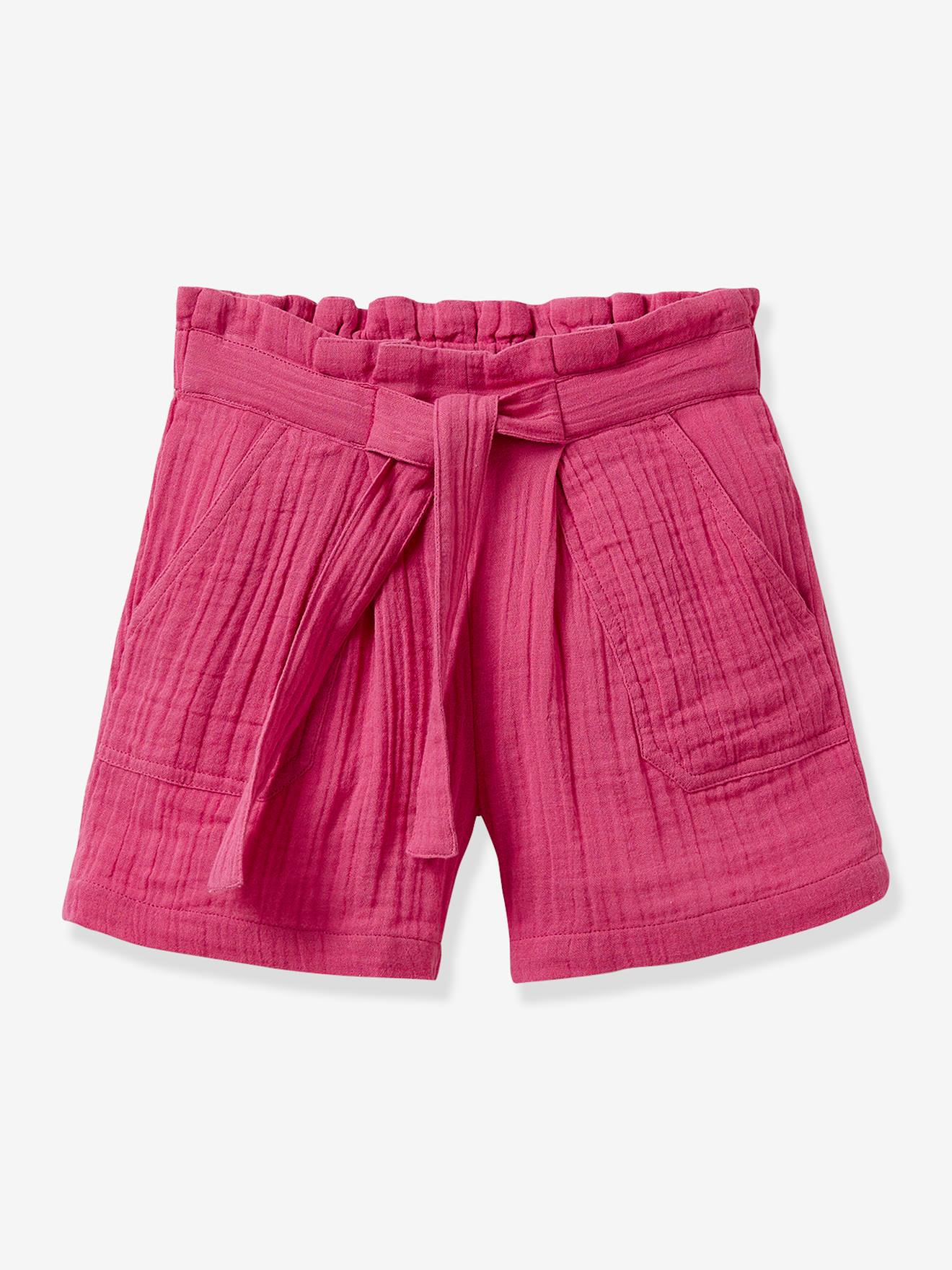 Short Fille En Gaze De Coton Cyrillus Framboise
