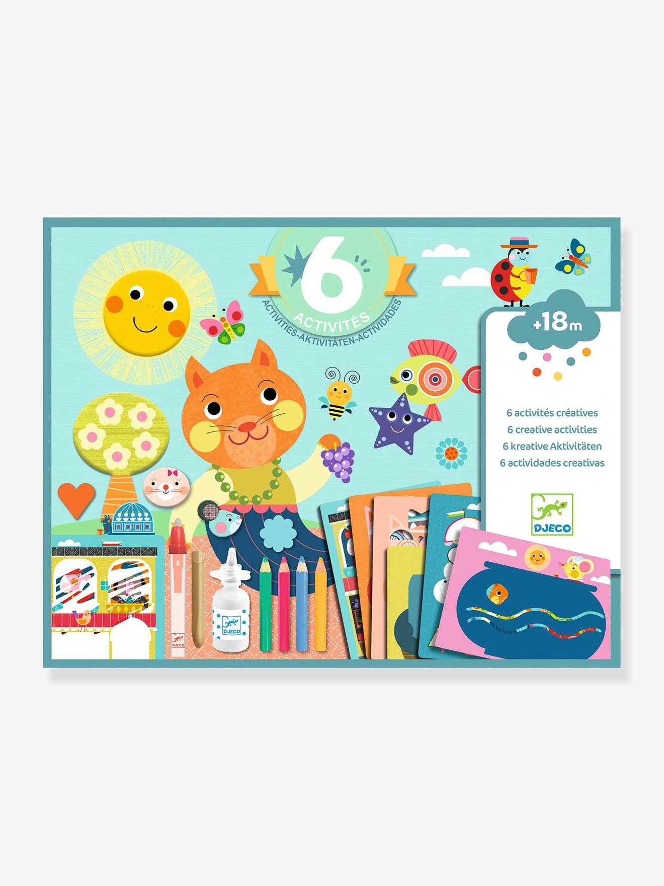 Djeco Coffret 6 activités le chat et ses amis - multicolore