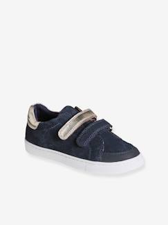 Chaussures-Baskets enfant fille cuir à scratchs