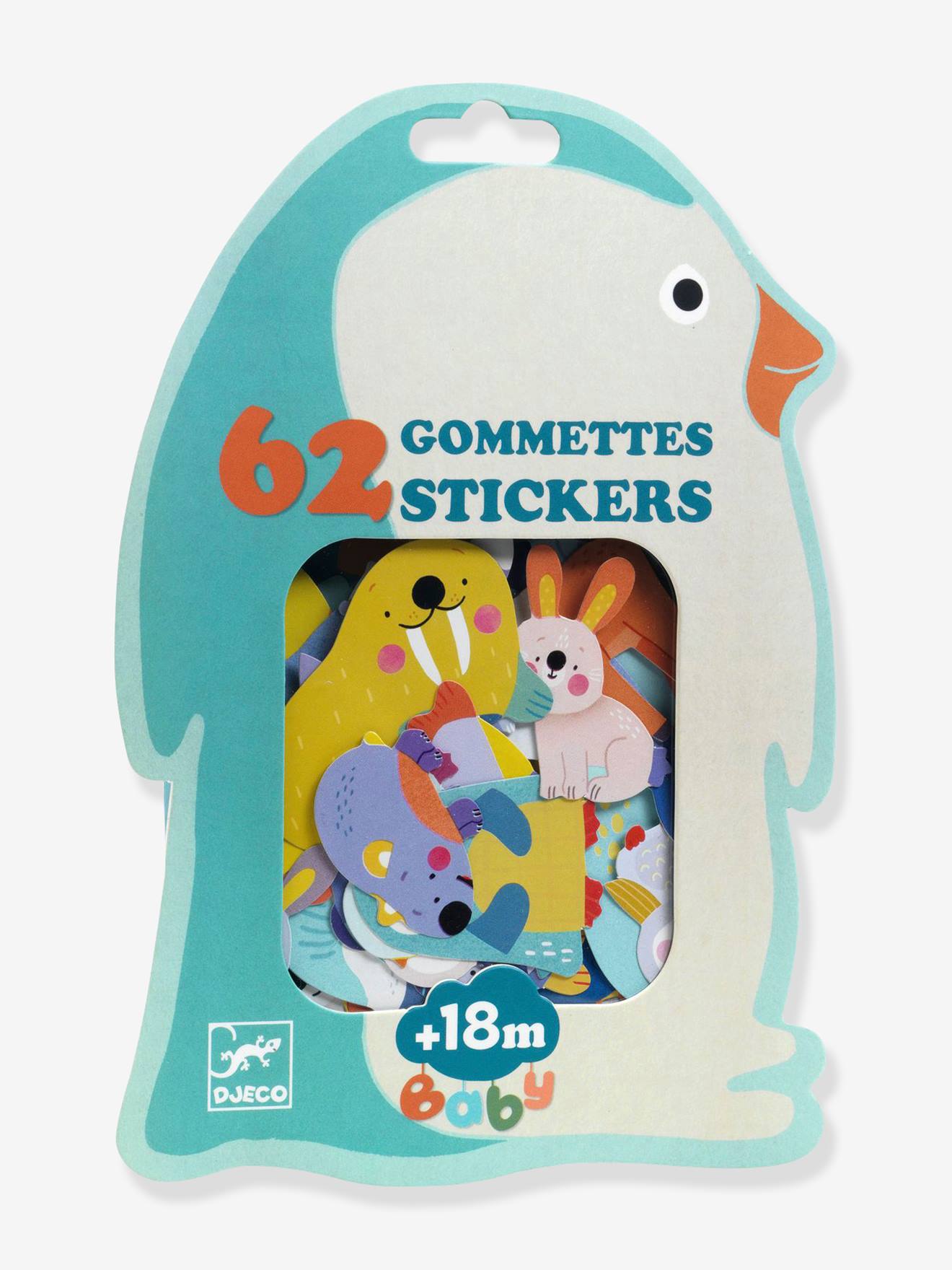 62 gommettes animaux - DJECO banquise