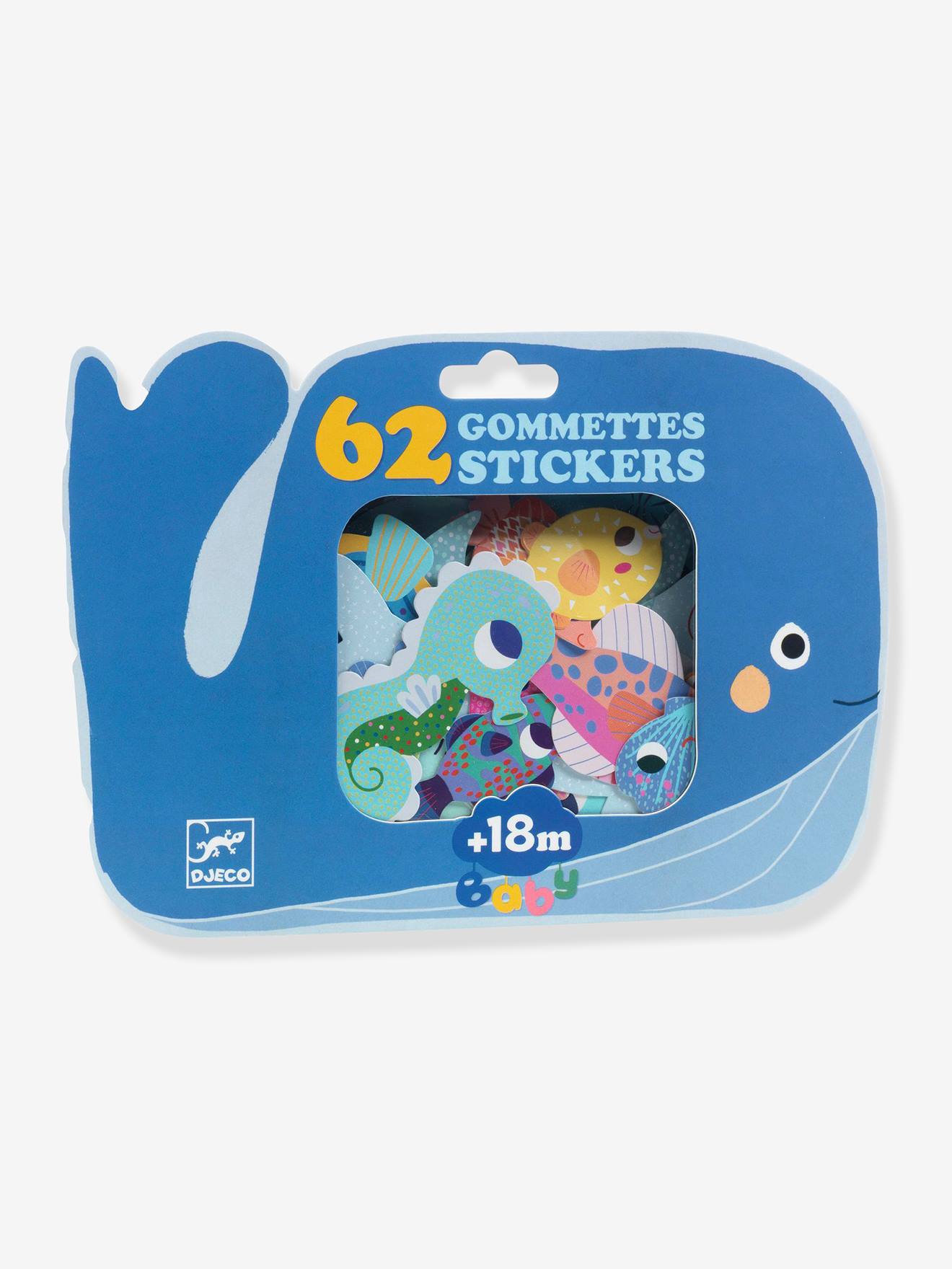 62 gommettes animaux - DJECO mer
