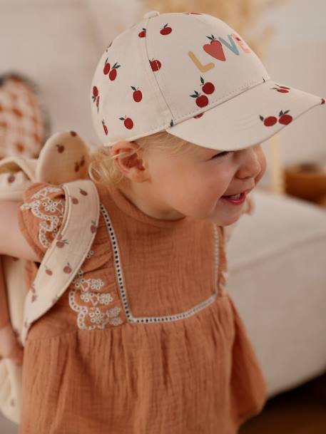 Vertbaudet - Casquette pommes bébé fille écru