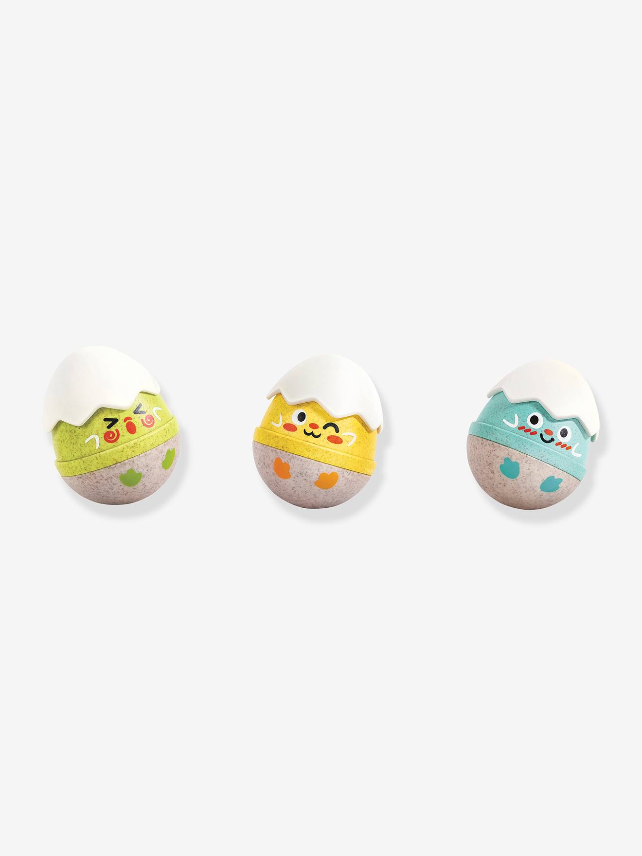Set de 3 hochets poussins - blanc