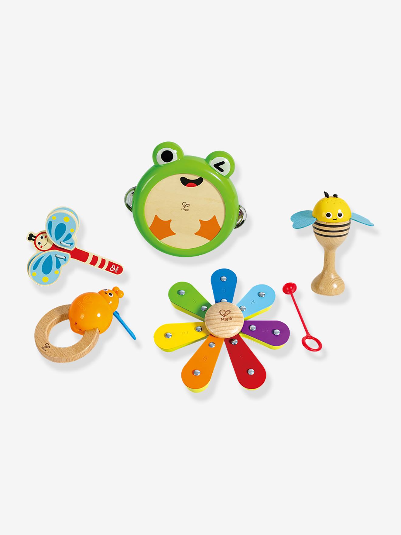 Ensemble de percussion de la nature - multicolore