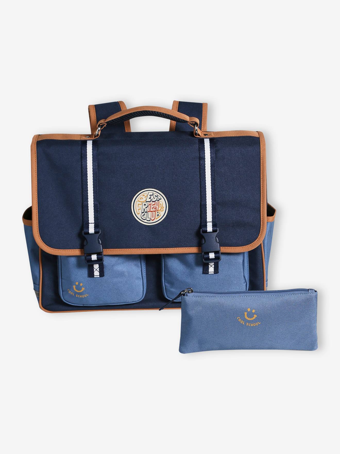 Cartable + trousse cool school garçon bleu
