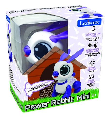 Power Rabbit Mini - Robot lapin avec effets lumineux et sonores, contrôle par claquement de main, répétition BLANC 3 - vertbaudet enfant 