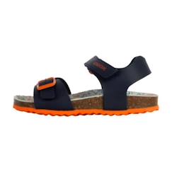 Chaussures-Chaussures fille 23-38-Sandales-Sandale Enfant - GEOX - Ghita - Navy-Orange sombre - Scratch - Confort exceptionnel