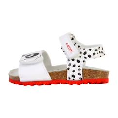 -Sandales Cuir Geox Chalki - Blanc / Noir - Enfant - Ouvert - Confort exceptionnel