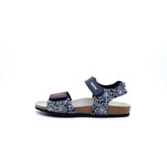 Chaussures-Chaussures garçon 23-38-Sandales-Sandale Plate Cuir Geox Ghita Print.Synth.Lea - Navy/Rouge